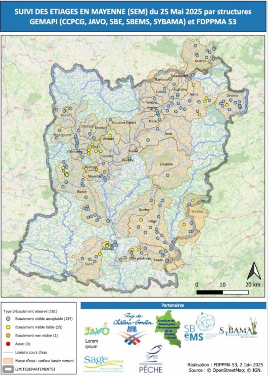 Carte au 25 mai 2025