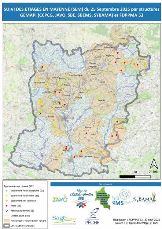 Carte au 25 septembre 2025